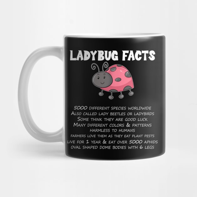 Ladybug Facts Fun For Children by BigRaysTShirts